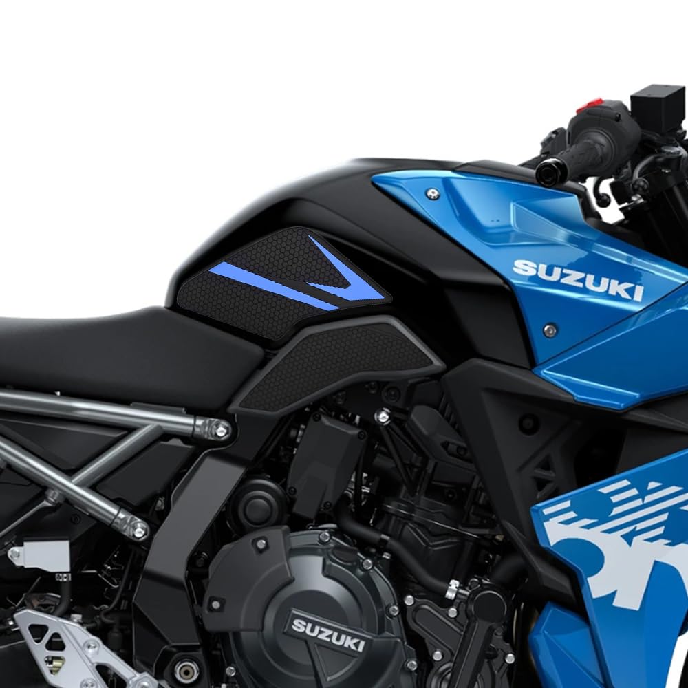 LEDISHUN Traction Pad Street Bike Kit for Suzuki GSX-8S (2023~) and GSX-8R (2024~) 8BL-EM1AA Tank Pads (Blue, Left, Middle, Right, Bottom, Set of 5)