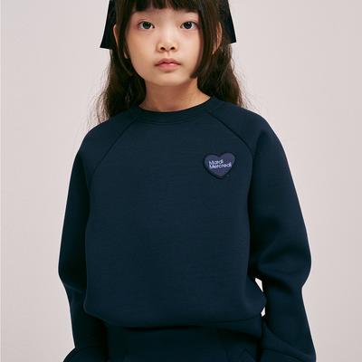 [mardimercredi] KIDS NEOPRENE CROPPED SWEATSHIRT SQUARE LOGO