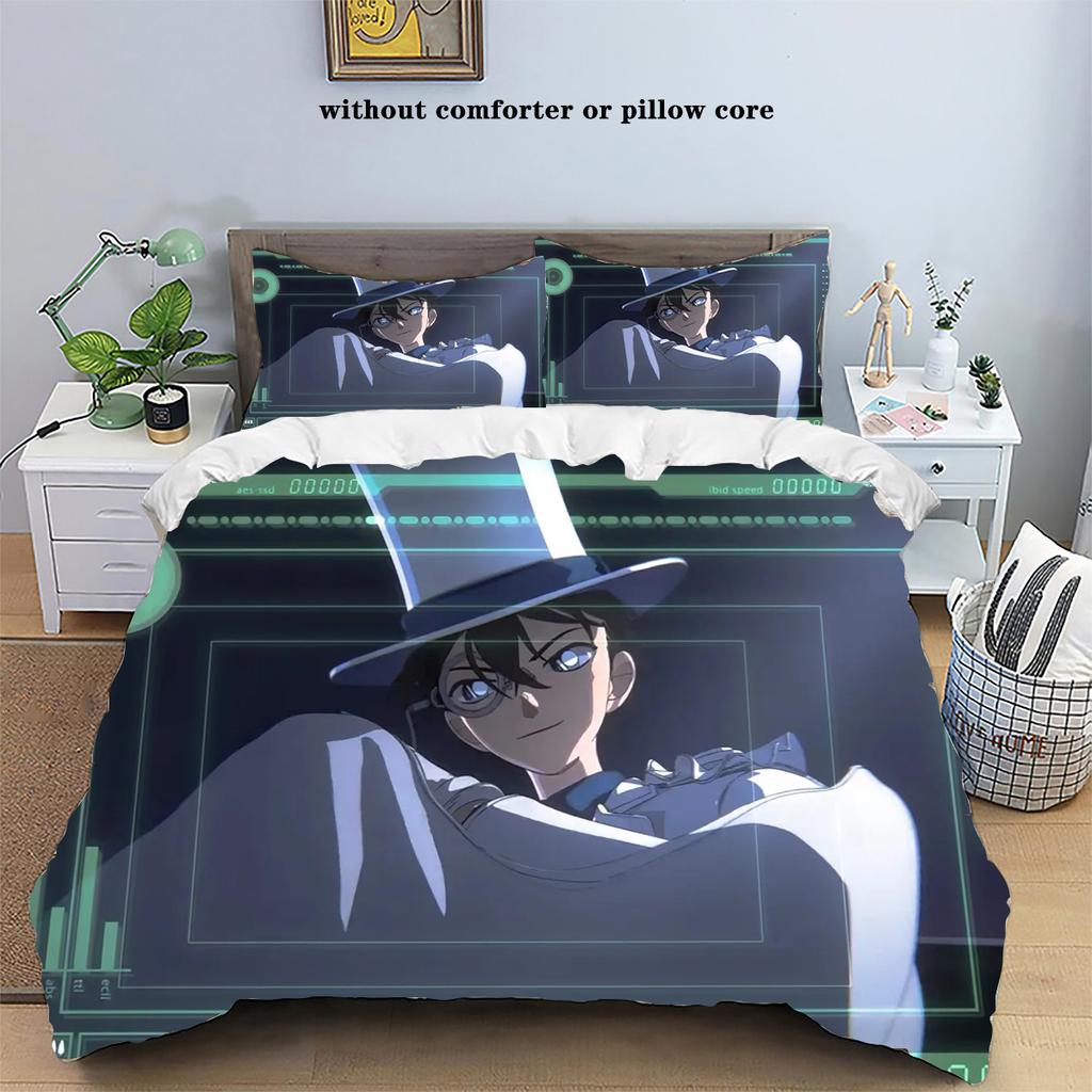 New Detective Conan Cartoon 3d Bedding Set Anime Twin Full Queen King Comforter Cover Set with Pillowcase Duvet Cover Sets Gift