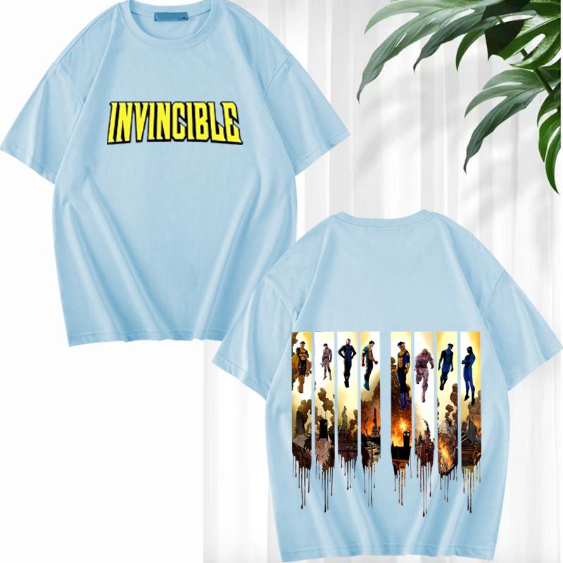 Hot sale The Invincible war Comic Art Classic T Shirt men ’s women Oversized 100% Cotton short sleeve Summer print Unisex tops