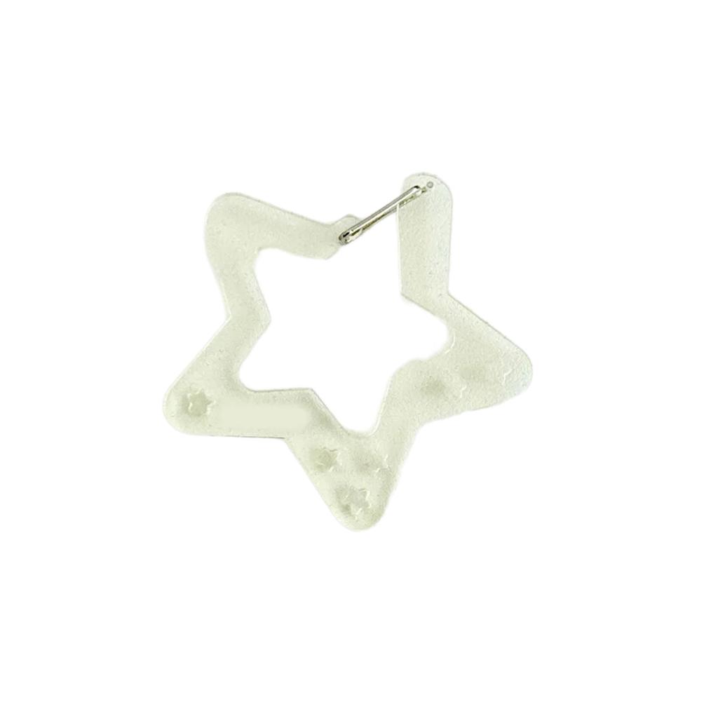 Acrylic Wing/Stars Shape Carabiner Hook Clips Card Holder Keychain Portable Outdoor Keyring Hook Backpack Pendant Gifts