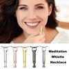 Natural Stress Relief Tool Mindful Breathing Necklace Titanium Steel Anxiety Reduction And Adjustable Length Panic Meditation Inner Peace Jewelry