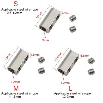 Nuevo Clip de Acero Cobre para Cable de Acero Abrazadera Metálica Ajustable de Acero Inoxidable Clip para Cable de Acero