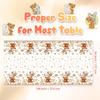 Tatuo 3 Pcs Bear Baby Shower Decorations Tablecloth We Can Bearly Wait Bear Table Cover Balloon Plastic Tablecloth for Birthday Baby Shower Party