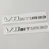 3D Schwarze C63S Logo Buchstaben V8 BITURBO Plakette Auto Heck Stern Aufkleber Kofferraum AMG Emblem Für Mercedes Benz AMG W205 C205 Zubehör