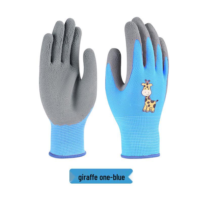 Children's Durable Nitrile Gardening Gloves for Safety and Non-Slip Grip