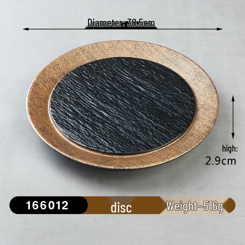 Melamine Imitation Porcelain Hot Pot & BBQ Plate with Handle