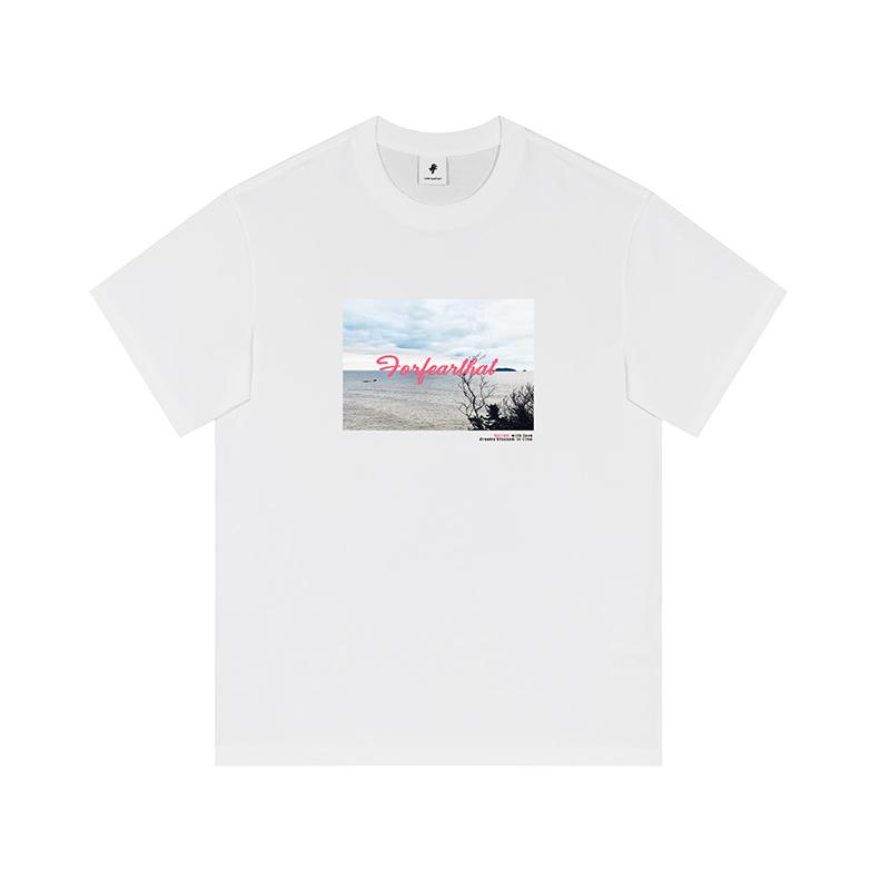 Printed shortsleeved Tshirt mens summer retro American fashion brand trend ins versatile casual halfsleeve