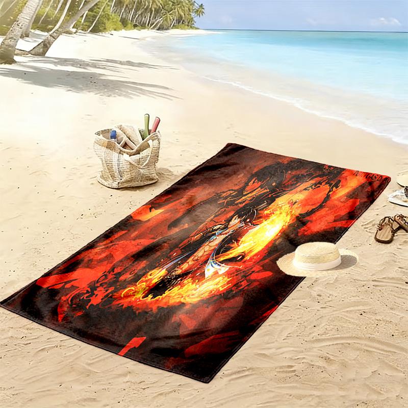 Skull Crossbones: Moon Mystery Beach Towel Outdoor Camping Beach Seaside Outdoor Pool Towel Swim Printing Comfort Beach Fashion
