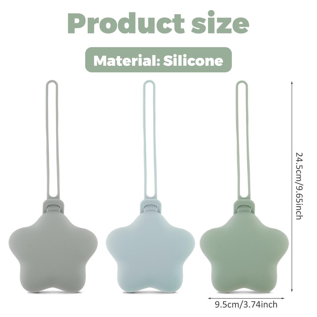 3PCS/Set Silicone Nipple Storage Bag For Newborns Food Grade Personalized Kids Pacifier Holder Portable Star Shape Nipple Case