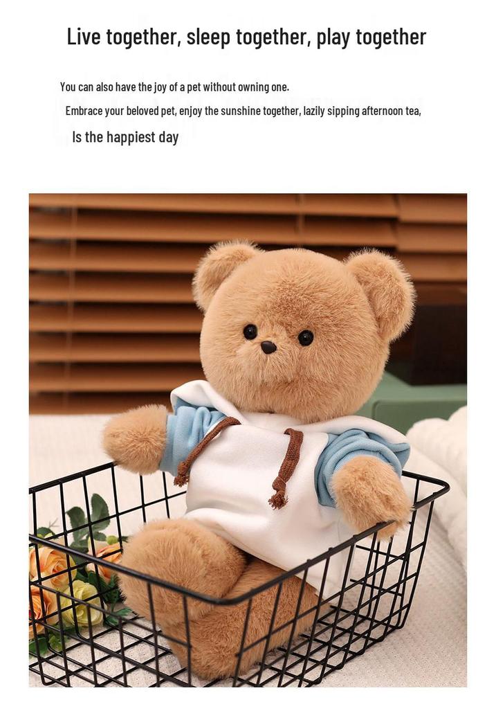 Adorable Shape-Shifting Bear Doll with Clothes - Plush Toy & Companion Gift