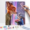Disney Zootopia Nick Judy Paint By Number Kit Number Drawing Canvas DIY Picture Home Decor Wall Art Craft Hand Painted Gift For Fans