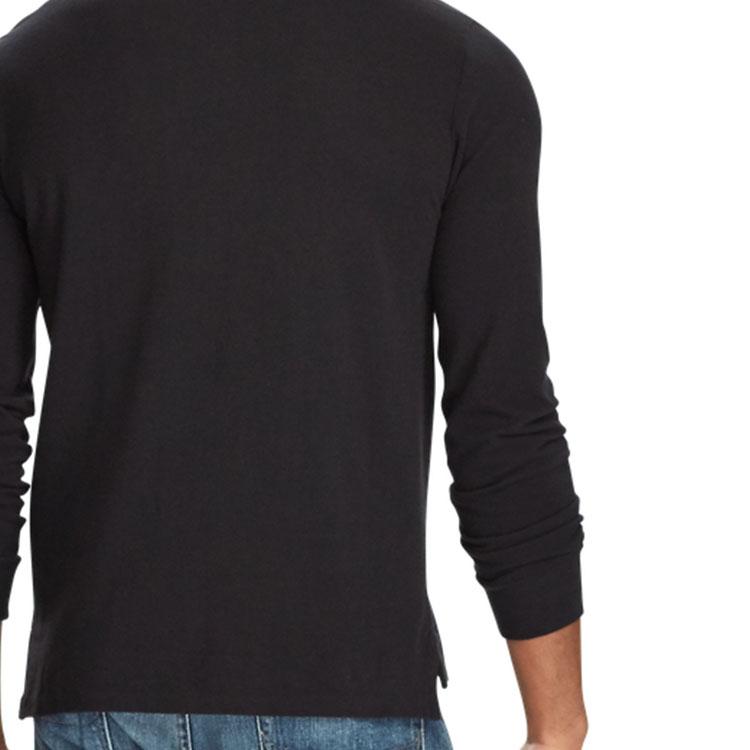 Polo Ralph Lauren Classic Solid Color Cotton Long Sleeve Polo Shirt Men Tops Black MNPOKNI16820115-001