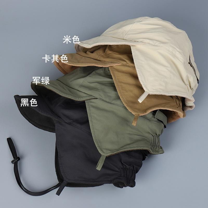 Lightweight Outdoor Fleece Inner Warm Lei Feng Hat Men's and Women's Nylon Anti-splashing Ski Ear Protection Anti-freezing