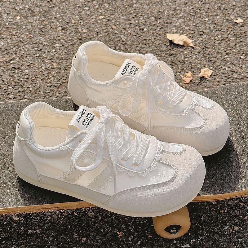 Ballet Puff Little White Shoes Women's Summer Thin Breathable New Niche Skirt Versatile Board Shoes