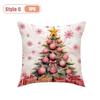 Festive Christmas Pillow Cover Decorative Cushion Case Holiday Sofa Accent Cover for Living Room Winter Holiday Party Home Decor