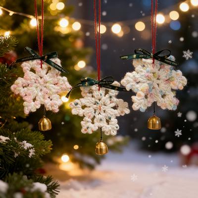 2025 New Year Christmas Atmosphere Arrangement Decoration Christmas Tree Hanging Ornament Snowflake Pendant Christmas Supplies