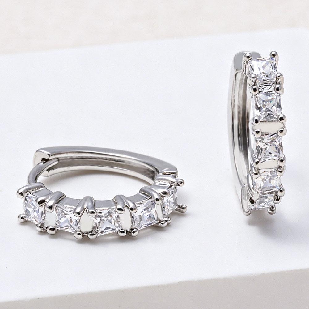 European Style Diamond Zirconia Minimalist Ear Cuff Earrings for Women