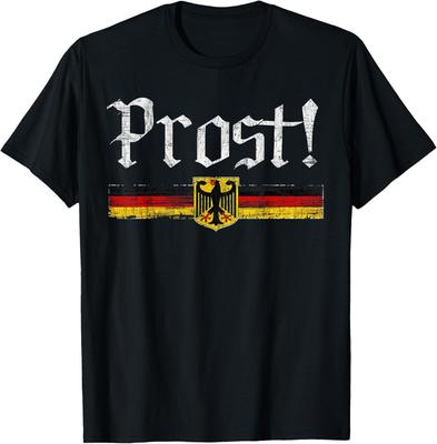 Oktoberfest Drinking Men Women Vintage German Flag Prost T-Shirt Unisex T-Shirt
