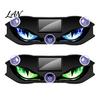 Solar Car Led Light Strip Devil Eyes for Windshield, Window Warning Sign with Three Smart Modes, Universal Lighting Kit LED Digital Panel, Suction Cup