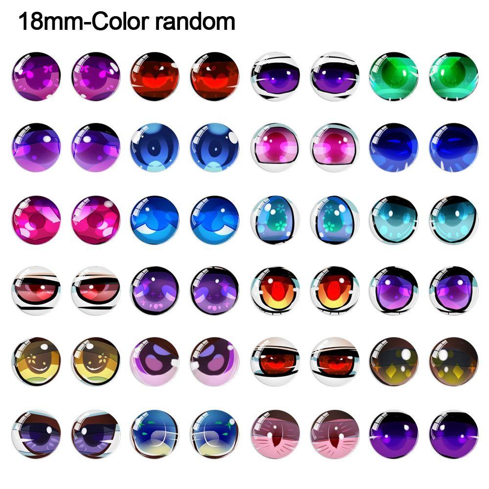 20pcs/10 paires Yeux en Cristal pour Marionnettes en Plastique Yeux en Cristal pour Poupées Outils de Bricolage Accessoires de Poupée DIY