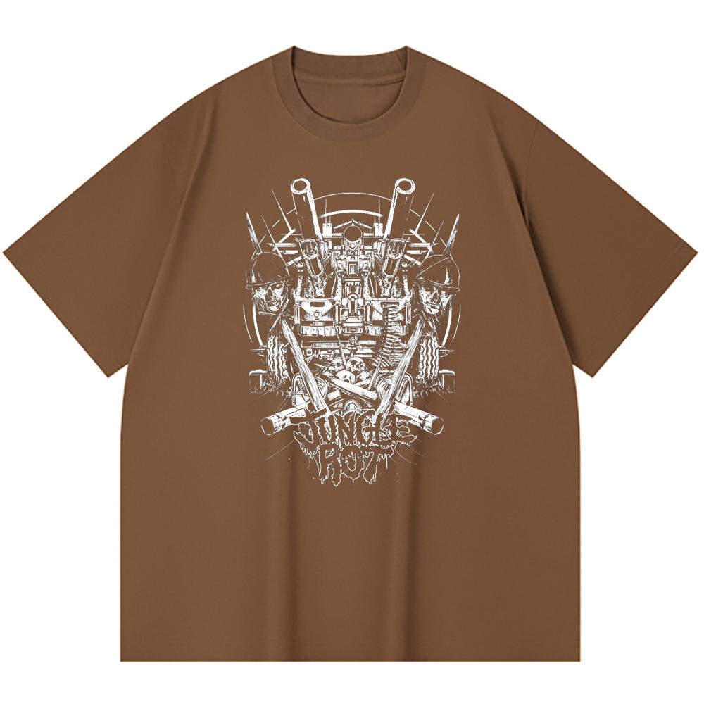 230 g/m² 100% Bavlna T-shirt Heavy Metal Rocková Kapela Tisk Populární Hudby Unisex Těžký Bavlněný T-shirt