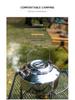 Portable Outdoor Stainless Steel Camping Kettle - Perfect for Hiking, Fishing, Picnics, and Self-Driving Trips