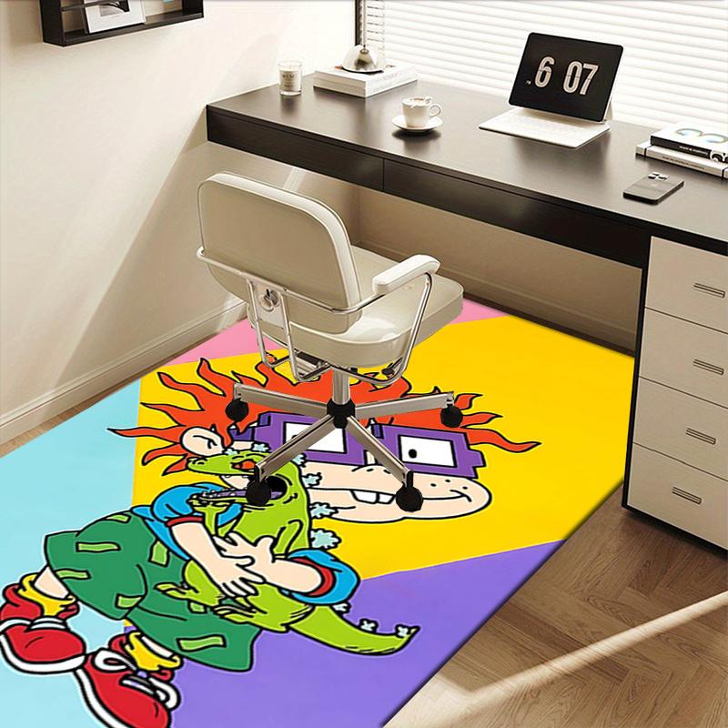Tappetino per sedia Rugrats Rug: Stampa Cartone Animato Vivace per Arredamento Casa, Tappeto per Ufficio, Idea Regalo