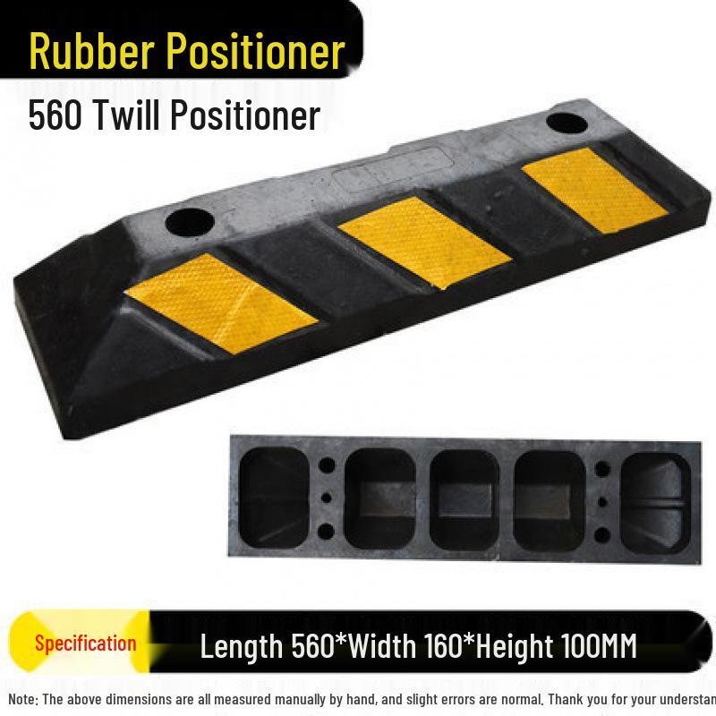 Rubber Wheel Stop: Large Car Reversing Anti-Collision Barrier & Locator