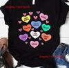 Valentine Candy Heart Valentines Day T Shirt Vintage Streetwear Top For Everyday Wear Designer Clothes Unisex Fashion