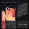 Carbon Fiber MagSafe Phone Case For Galaxy S25 Ultra 5G, Carbon Fiber Leather Magnetic Ring Anti-Drop Lens Protection Protective Cover