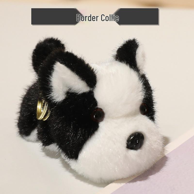 Puppy Plush Dog Doll Keychain Charm - Small Desk Companion Toy for Girls