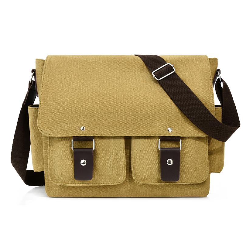 Men's Retro Canvas Messenger Bag – Casual Crossbody Sling with Adjustable Strap for Outdoor & Travel Use