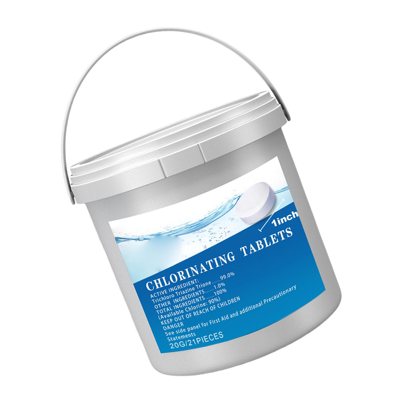 

21 Pieces Pool Water Purification Tablets With Fast Dissolving Formula For Bacteria Prevention