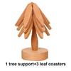 4PCS Tree Design Stand Wooden Trivets Decorative Anti Scald Heat Resistant Table Mat Coaster Wood Placemats Pot