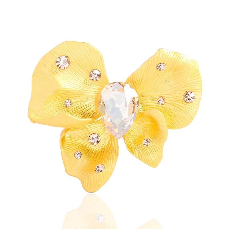 Retro Velký motýl Vysoce kvalitní slitina Brože z imitace křišťálu pro ženy Muži Přehnaná živůtka Coat Pin Příslušenství Šperky