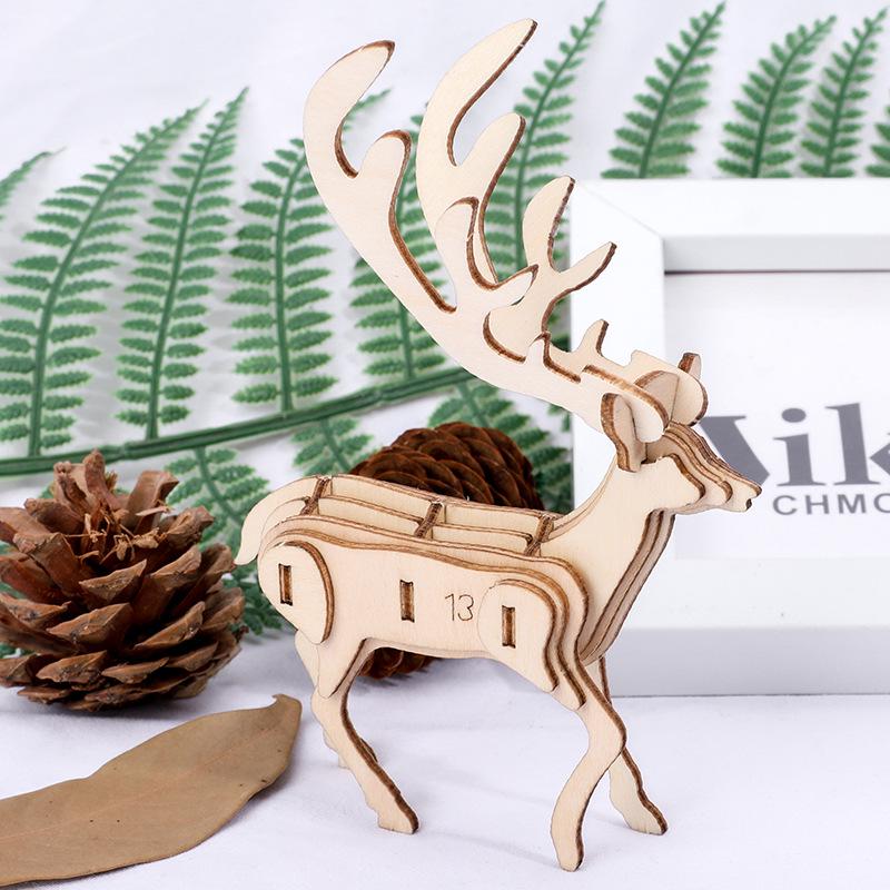 Children's DIY Wooden Toys Wooden Model Puzzle Three-dimensional Puzzle Hand-assembled Coloring Insect Model Building Blocks