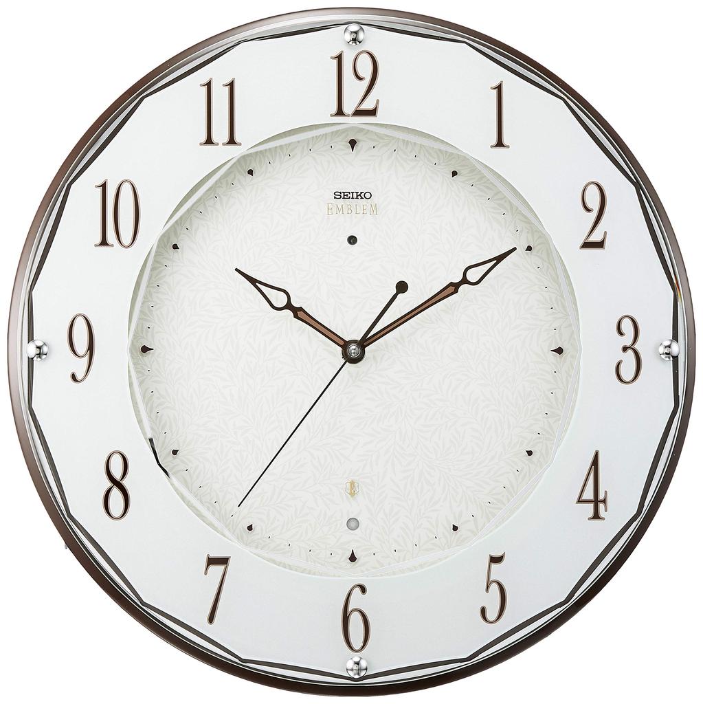 Seiko Clock Wall Clock Dark Brown Diameter 320x45mm Radio Analog SEIKO EMBLEM HS524B