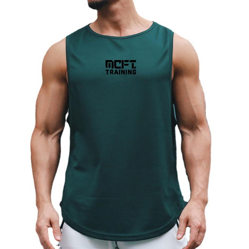 Muscleguys Gym Clothing Bodybuilding Running Training Loose Vest Fashion Casual Quick-drying Breathable Sweat-absorbing Sleeveless Tops