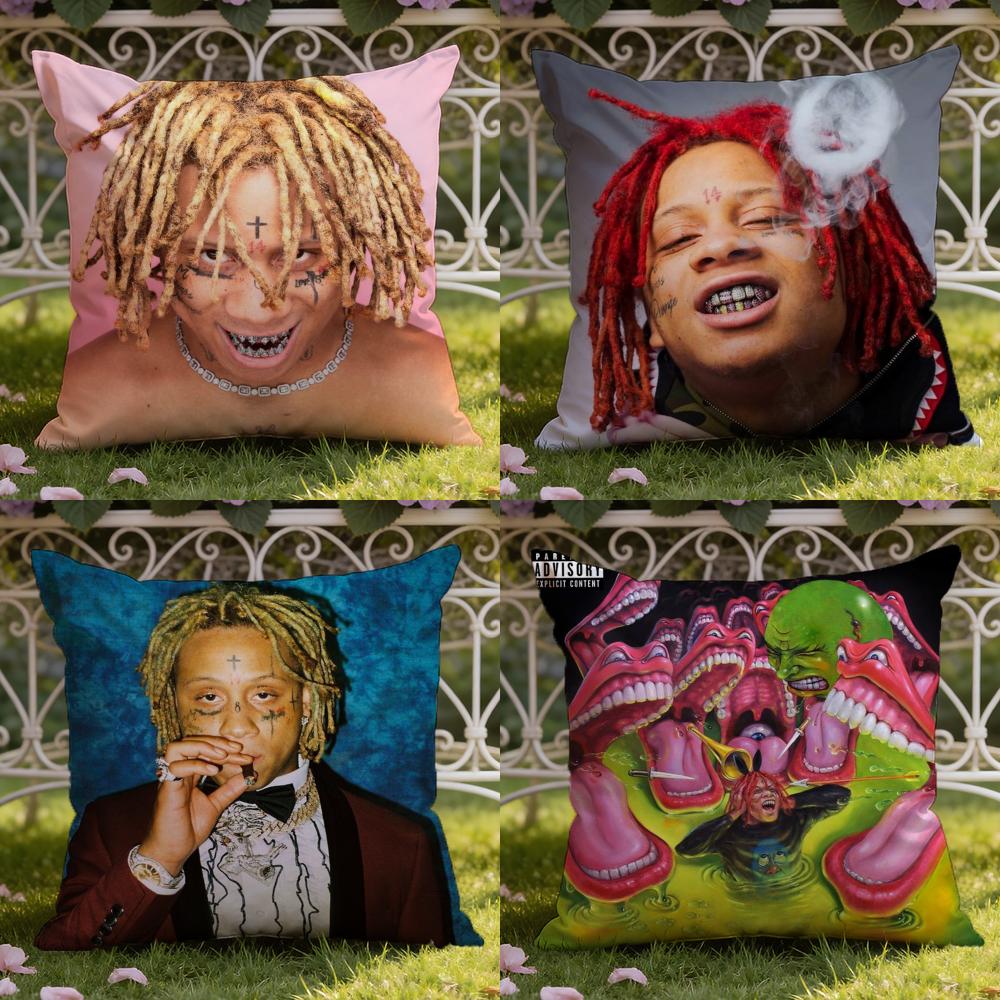Rapper T-Trippie R-Redd Cushion Cover Home & Car Dual-Scene Pillow Cover: Reversible for Premium Comfort