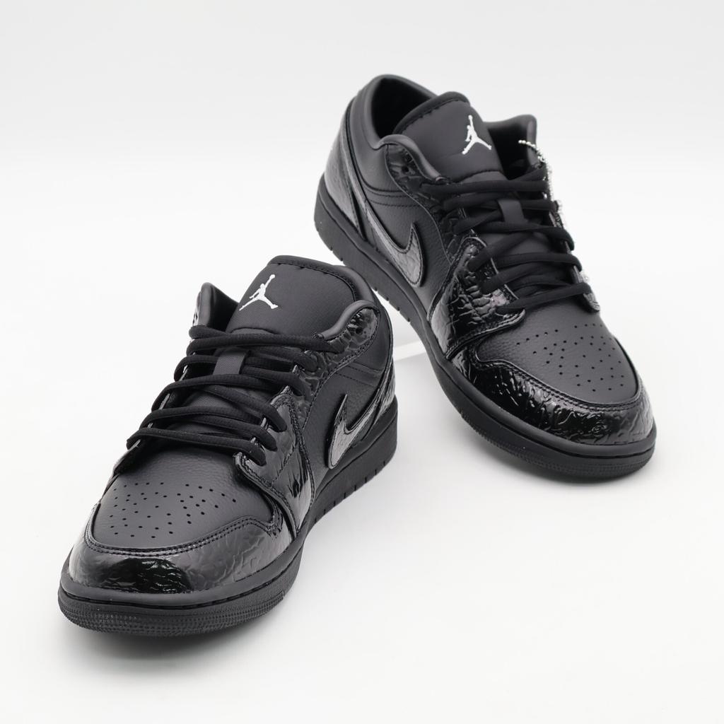 HJ7743-010 Nike WMNS Air Jordan 1 Low SE Black Croc (Women's)