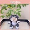 Lucifer Cuddly Cartoon Cat Plush Keychain Fun Gray Pink Brown Bag Charm Pendant