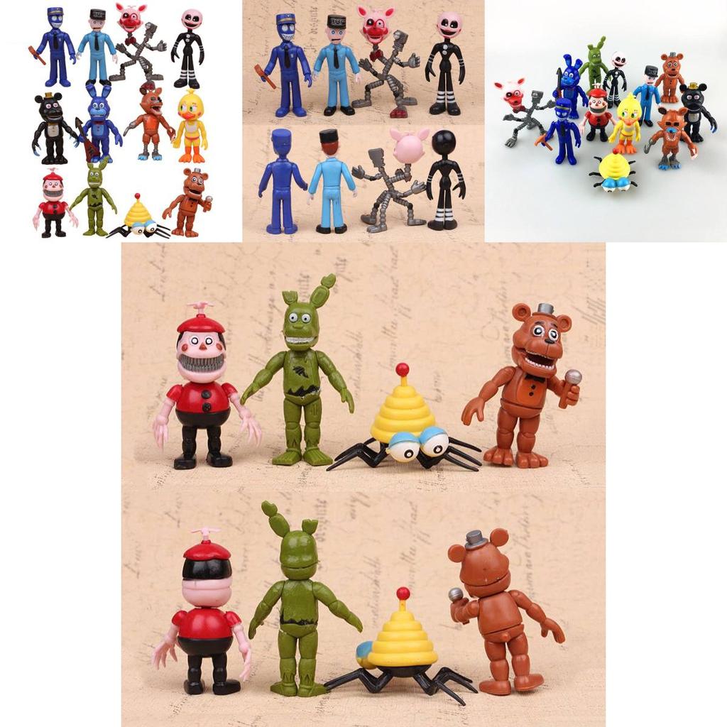 12pcs/set Five Nights At Freddy's Bear Doll Action Figures Toy Collection For Fans