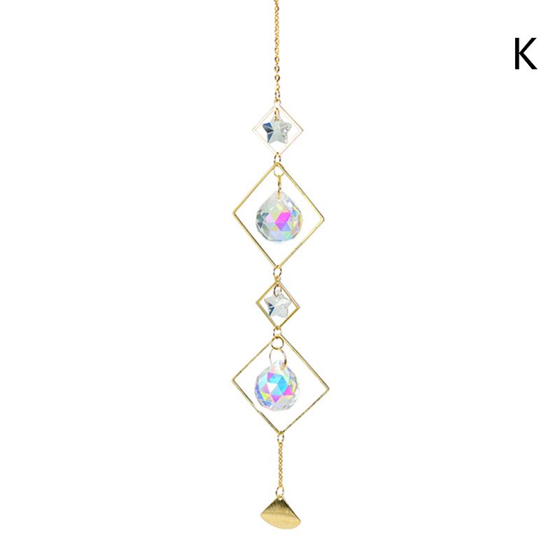 Kristall-Sonnfänger Mond Sonne Metallprisma Schmuck Anhänger Für Gartendekorationen