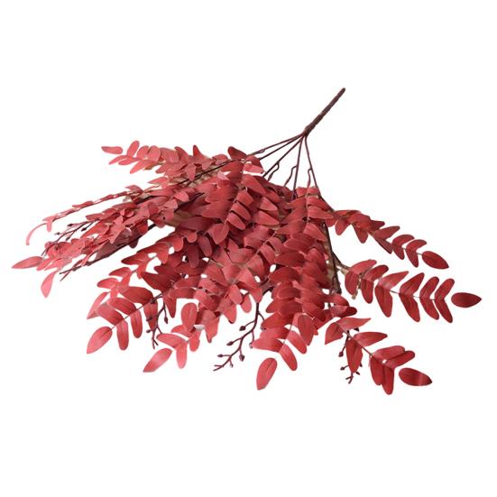 Artificial Pagoda Leaves Realistic Faux Silk Leaf Branches 20" Fake Plants Spray for Wedding Bouquet Table Centerpieces Home Decor