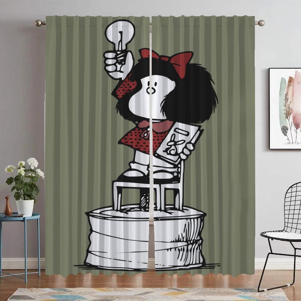 Window Curtain for Room 2 Panel Mafaldas Curtains for Bedroom Partition Home Interior Curtains Shades Living Kitchen Blackout
