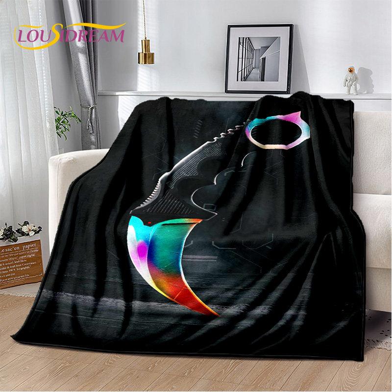 

CS, нож, швейцарский нож, игры с мечом, мягкое плюшевое одеяло, фланелевое одеяло, плед для гостиной, спальни, кровати, дивана, чехла для пикника 30x40in