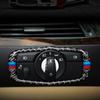 Carbon Fiber Car Headlight Switch Frame Decorative Sticker For BMW 5 Series E60 X5 E70 X6 E71 2008-13 Auto Interior