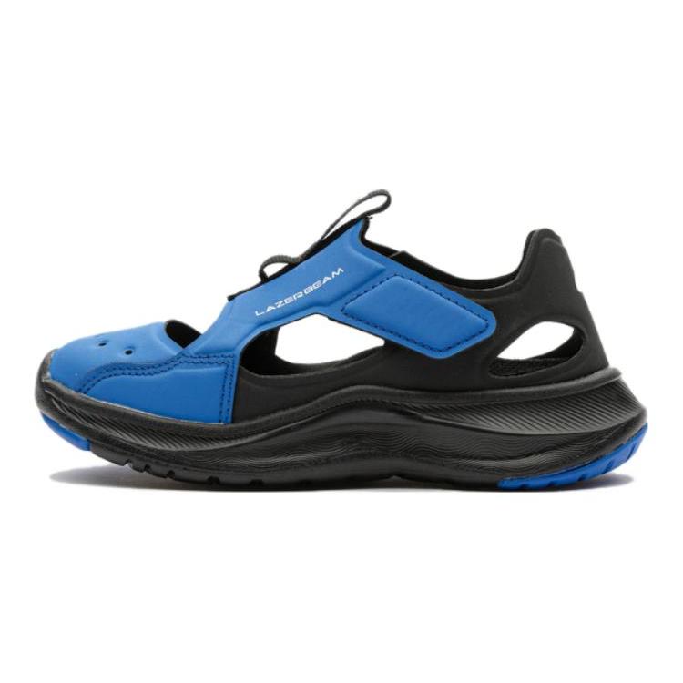 New Asics LAZERBEM M Anti Kick Cushioning Sandal Black Blue Kids' 1154A162-400
