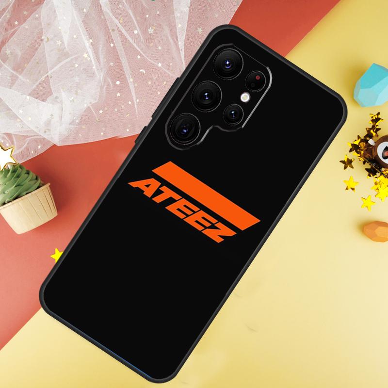 KPOP ATEEZ Logo Case For Samsung Galaxy S24 Ultra S22 S20 S21 FE S8 S9 S10 Note 20 10 Plus S23 Ultra Cover